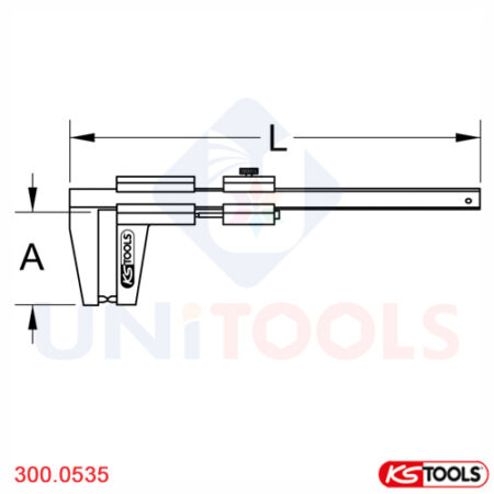 Thước kẹp cơ khí 0-60 mm, +/- 0.01 KS Tools 300.0535-1