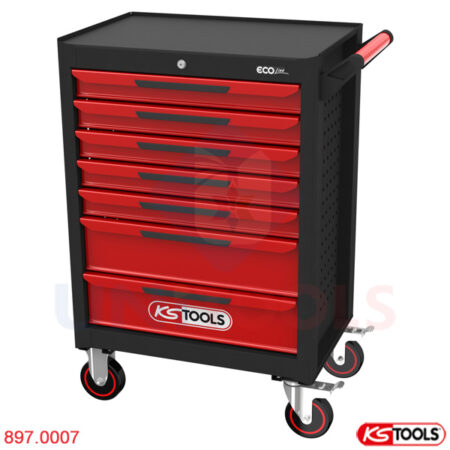 Tủ đựng dụng cụ 7 ngăn đen đỏ KS Tools 897.0007