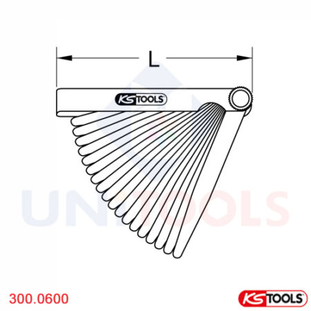 Thước căn lá đo khe hở 20 lá KS Tools 300.0600-1