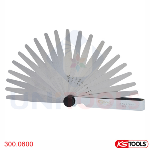 Thước căn lá đo khe hở 20 lá KS Tools 300.0600