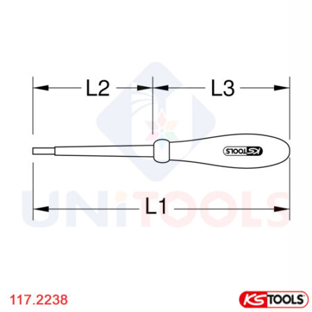 Tuốc nơ vít cách điện T8 KS Tools 117.2238-1