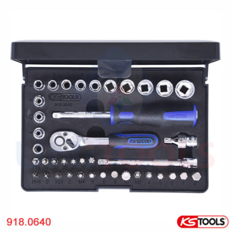 Bộ khẩu tay vặn 1/4 inch 40 pcs KS Tools 918.0640