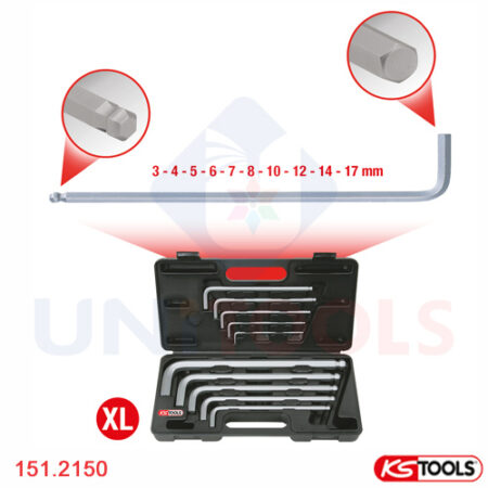Bộ lục giác đầu bi 10 chiếc KS Tools 151.2150