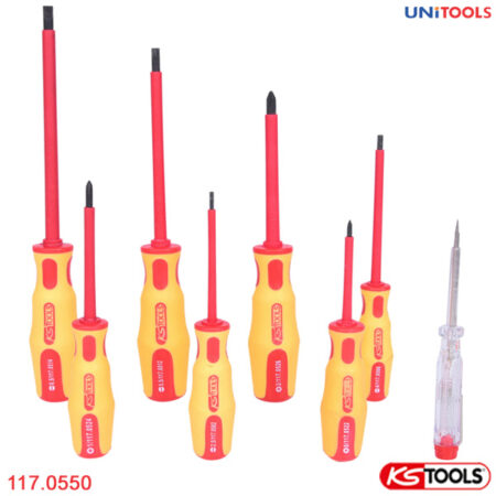 Bộ tô vít cách điện 1000V 8 chiếc KS Tools 117.0550