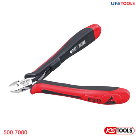 Kìm cắt chân linh kiện ESD bầu dục 120 mm KS Tools 500.7080