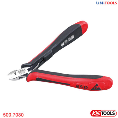 Kìm cắt chân linh kiện ESD bầu dục 120 mm KS Tools 500.7080