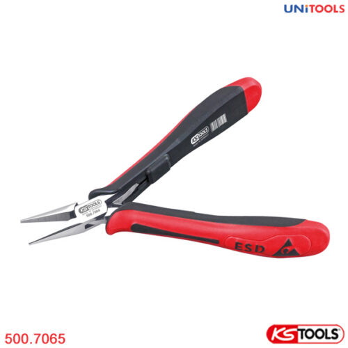 Kìm cắt mũi dài thẳng ESD 130 mm KS Tools 500.7065