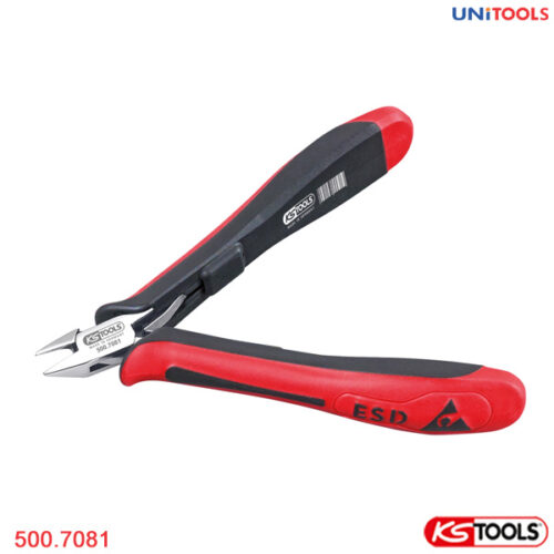 Kìm cắt tĩnh điện ESD đầu nhỏ nhọn 120 mm KS Tools 500.7081