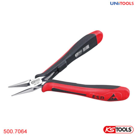 Kìm kẹp mũi dài thẳng ESD 130 mm KS Tools 500.7064