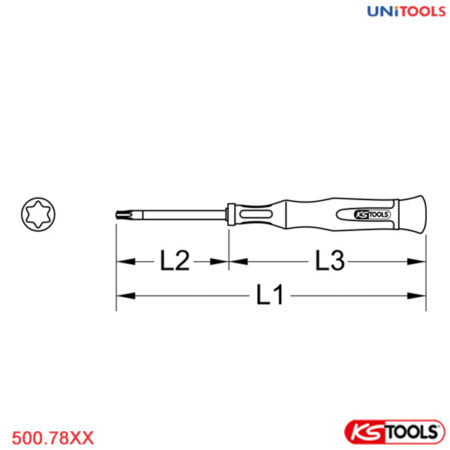Tô vít Torx Plus/ sao chống tĩnh điện KS Tools 500.78XX-1