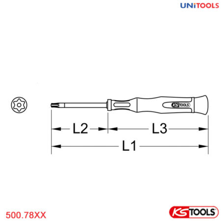 Tô vít Torx Plus/ sao lỗ chống tĩnh điện KS Tools 500.78XX-1