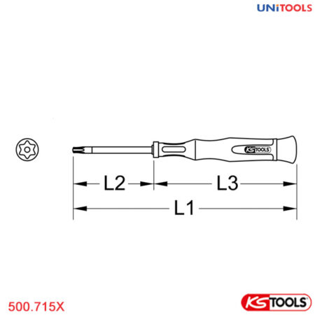 Tô vít Torx/ sao lỗ chống tĩnh điện KS Tools 500.715X-1