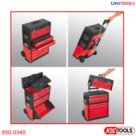 Tủ dụng cụ di động 3 ngăn tách rời KS Tools 850.0340-1
