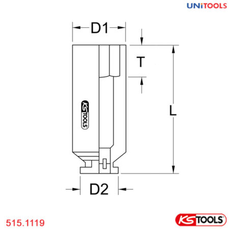 Khẩu lục giác 1/2 inch 19 mm KS Tools - Germany 515.1119-1