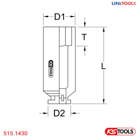 Khẩu lục giác 3/4 inch 30 mm KS Tools 515.1430-1