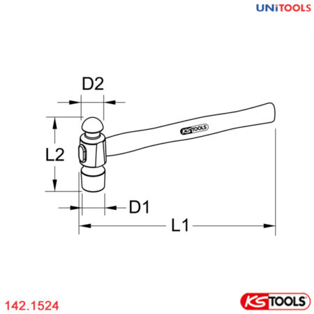 Búa bi 680g KS Tools model 142.1524-1