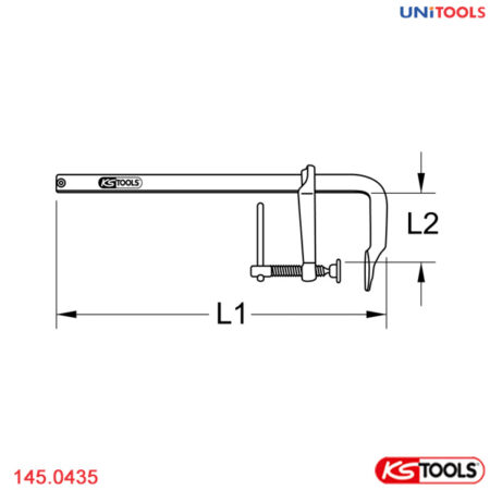 Cảo kẹp chữ F 300x175mm KS Tools 145.0435-1