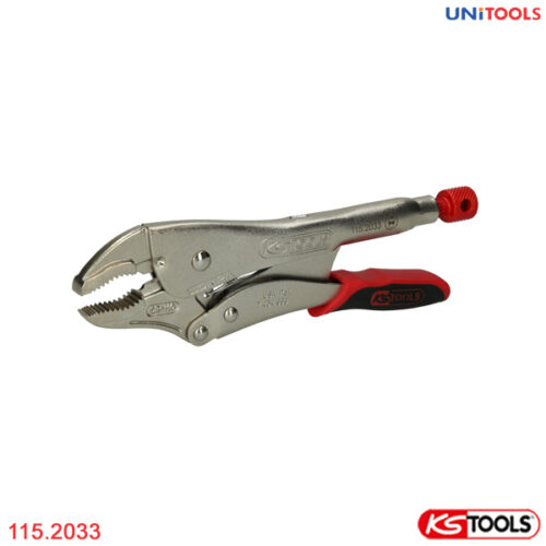 Kìm chết ngàm cong 225 mm KS Tools 115.2033