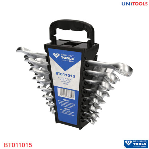 Bộ cờ lê vòng miệng Brilliant-Tools 15 pcs BT011015-1