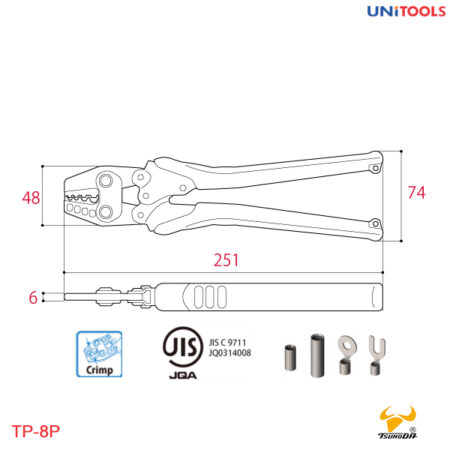 kìm bấm ép cos tsunoda tp-8P (2)