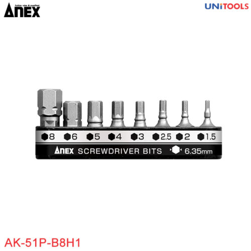bộ mũi vít lục giác AK-51-B8H1 1.5-8mm