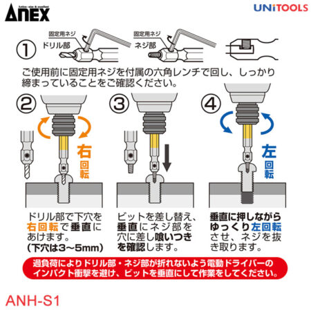 ứng dụng e mũi vít khoan tháo vít gãy gỉ anextool ANH-
