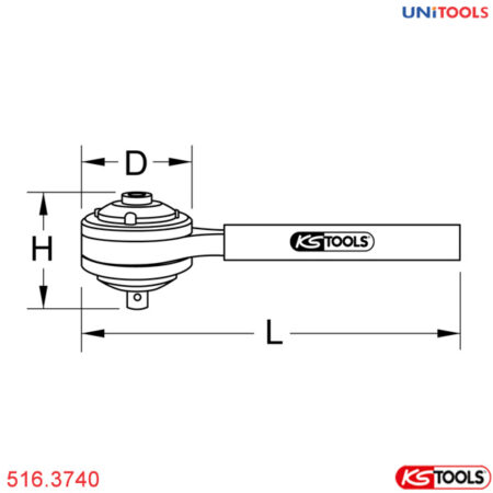 thông số Cờ lê nhân lực 1680Nm KS Tools 516.3740 3/4 inch