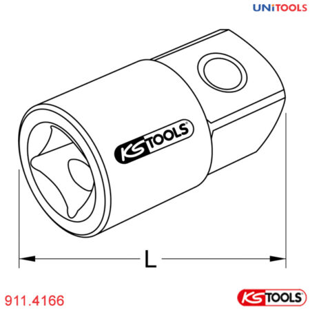 adapter chuyển 1-3/4 inch 911.4166 KS Tools (1)