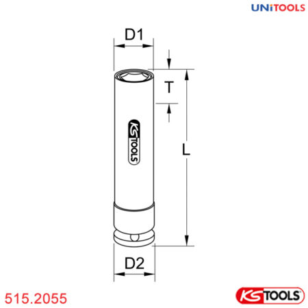 thông số Đầu tuýp tháo ốc lốp xe Mecesdes 17mm KS Tools