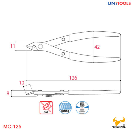 Kìm cắt linh kiện 125mm MC-125 Tsunoda (2)