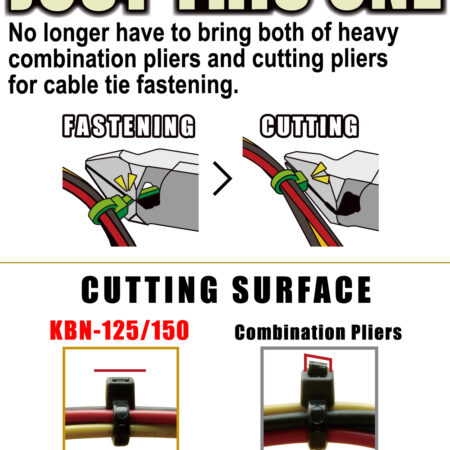 Kìm siết và cắt dây rút nhựa KBN-125/150 (4)