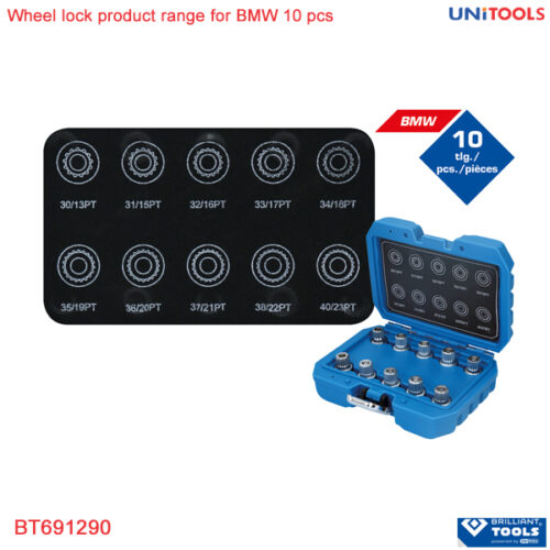 Bộ socket tháo ốc khóa bánh xe BMW 10 chi tiết Brilliant tools (1)