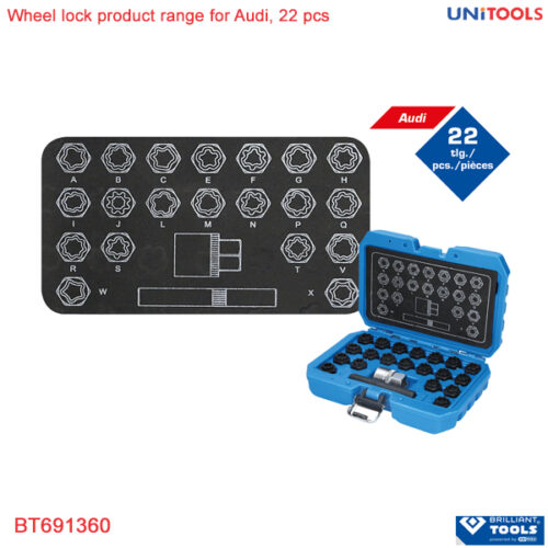 Bộ socket tháo ốc khóa bánh xe Audi 22 chi tiết (1)