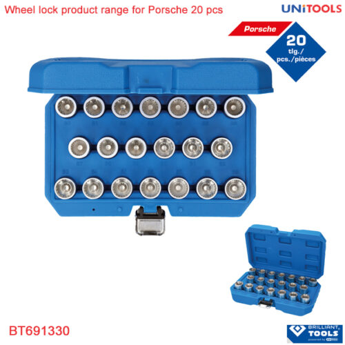 Bộ socket tháo ốc khóa bánh xe Porsche 20 chi tiết Brilliant tools (1)