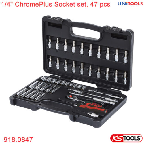 bộ socket đa năng 1/4", 47 món 918.0847 CHROMEplus