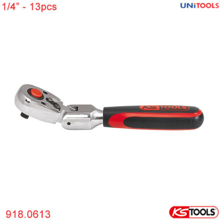 tay lắc Bộ tuýp 1/4 inch 13 món KS Tools 918.6013
