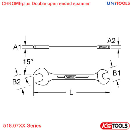cờ lê 2 đầu miệng 518.07 series-2