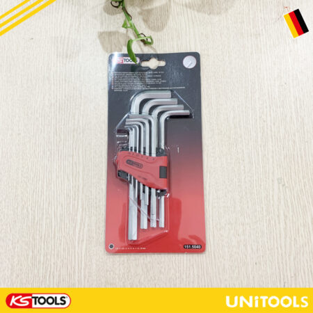 Bộ chìa lục giác cây dài 10 pcs KS Tools 151.5040