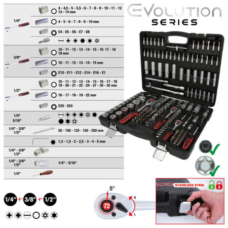 Chi tiết bộ khẩu đa năng 179 món ks tools 917.0779