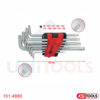 Bộ lục giác hoa thị Torx 10 cây dài KS Tools 151.4880-1