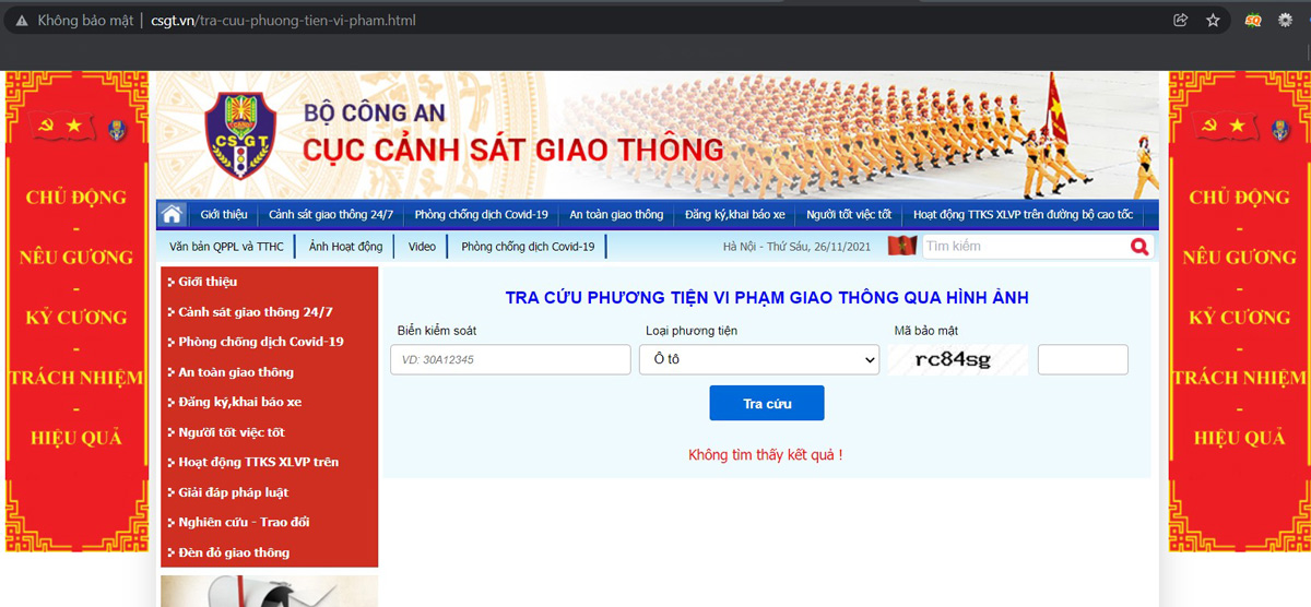 csgt.vn tra cứu phương tiện vi phạm giao thông qua hình ảnh