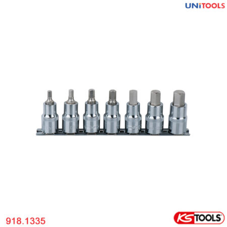 CHROMEplus Bộ bit socket 1/2 inch vít lục giác KS Tools 918.1335