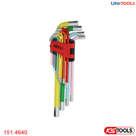 Bộ chìa lục giác dài 14 pcs nhiều màu KS Tools 151.4640