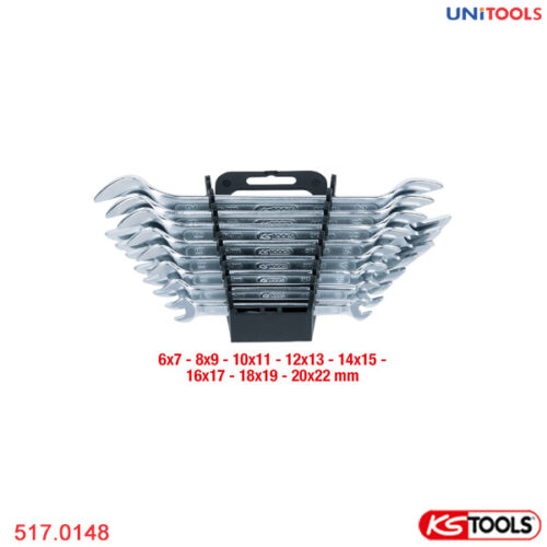 Bộ cờ lê 2 đầu miệng 8 pcs 6-22 mm KS Tools 517.0148