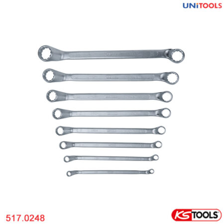 Bộ cờ lê 2 đầu tròng nghiêng 75 độ 8 chiếc KS Tools 517.0248-1