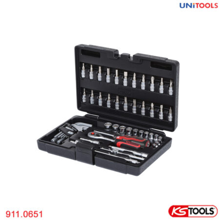 Bộ khẩu tay vặn 1/4 inch KS Tools 911.0651