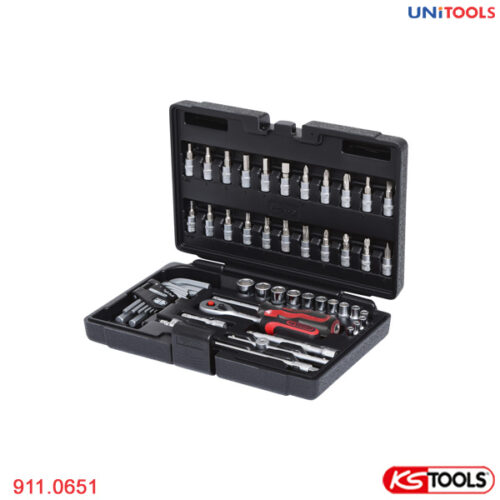 Bộ khẩu tay vặn 1/4 inch KS Tools 911.0651