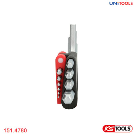 Bộ lục giác đầu bi 10 cây ngắn KS Tools 151.4780-1