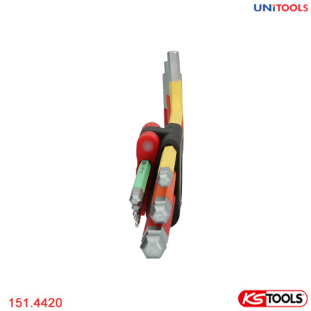 Bộ lục giác đầu bi 10 cây nhiều màu KS Tools 151.4420-1