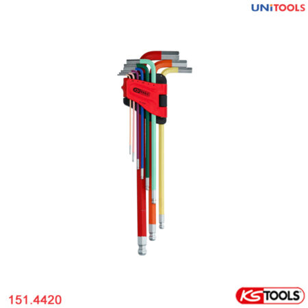 Bộ lục giác đầu bi 10 cây nhiều màu KS Tools 151.4420